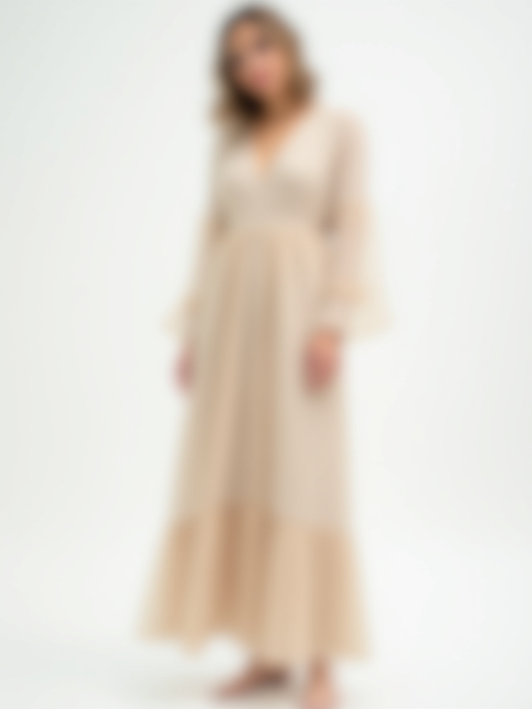 Robe longue manches longues rond 15€ au lieu de 25€